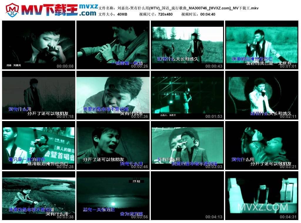 刘嘉亮-哭有什么用(MTV)_国语_流行歌曲_MA300746